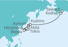 Itinerario del Crucero Alaska y Japón - Silversea
