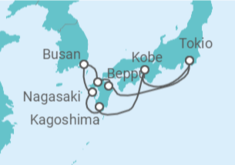 Itinerario del Crucero Japón y Corea Del Sur - Silversea