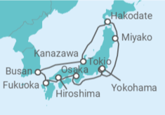 Itinerario del Crucero Japón - Silversea