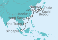 Itinerario del Crucero Desde Tokio a Singapur - Silversea