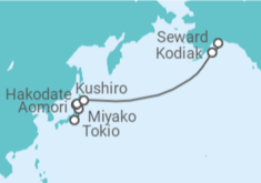 Itinerario del Crucero Japón y Alaska  - Silversea