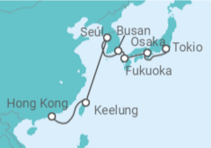 Itinerario del Crucero Rincones exóticos de Asia - Silversea