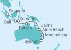 Itinerario del Crucero Australia - Silversea