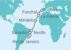 Itinerario del Crucero De Lisboa a Río de Janeiro  - Silversea