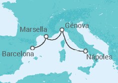 Itinerario del Crucero Francia, Italia - MSC Cruceros