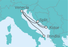 Itinerario del Crucero Montenegro, Croacia, Italia - MSC Cruceros