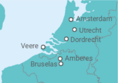 Itinerario del Crucero Holanda, Bélgica - AmaWaterways