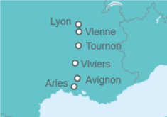 Itinerario del Crucero Desde Lyon (Francia) a Arles (Francia) - AmaWaterways