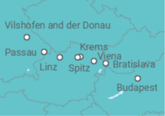 Itinerario del Crucero Desde Budapest (Hungría) a Vilshofen and der Donau (Alemania) - AmaWaterways