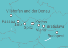 Itinerario del Crucero Desde Budapest (Hungría) a Vilshofen and der Donau (Alemania) - AmaWaterways