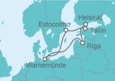 Itinerario del Crucero Letonia, Finlandia, Estonia, Suecia - AIDA