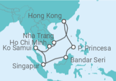 Itinerario del Crucero Vietnam, Tailandia, Singapur - Costa Cruceros