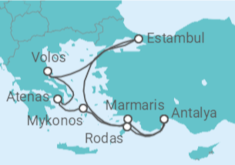 Itinerario del Crucero Turquía, Grecia - AIDA