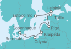 Itinerario del Crucero Finlandia, Estonia, Letonia, Lituania, Polonia, Dinamarca - Silversea