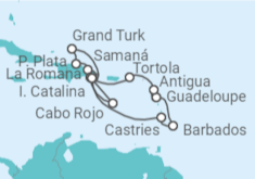 Itinerario del Crucero Guadalupe, Islas Vírgenes y República Dominicana - Costa Cruceros