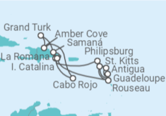 Itinerario del Crucero Guadalupe, Saint Maarten, República Dominicana y Bahamas - Costa Cruceros