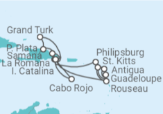 Itinerario del Crucero Bahamas, República Dominicana y Guadalupe - Costa Cruceros