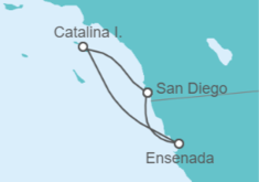 Itinerario del Crucero Baja California y Ensenada - Disney Cruise Line