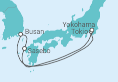 Itinerario del Crucero Corea del Sur, Japón - MSC Cruceros