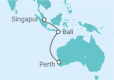 Itinerario del Crucero Indonesia - Silversea