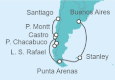 Itinerario del Crucero Pasaje de los pingüinos - Oceania Cruises