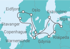 Itinerario del Crucero Fiordos Noruegos y capitales Bálticas - MSC Cruceros