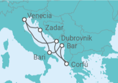 Itinerario del Crucero Italia, Croacia y Grecia - TI - MSC Cruceros