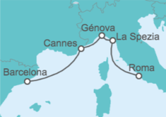 Itinerario del Crucero Francia, Italia - MSC Cruceros