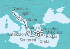 Itinerario del Crucero Montenegro, Croacia, Italia, Grecia y Turquía - Celestyal Cruises