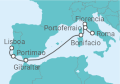 Itinerario del Crucero Portugal, Gibraltar, Francia, Italia - Seabourn