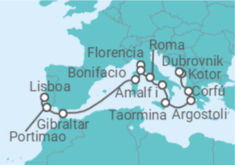 Itinerario del Crucero Portugal, Francia, Italia, Grecia - Seabourn