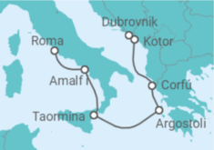 Itinerario del Crucero Italia, Grecia, Montenegro - Seabourn