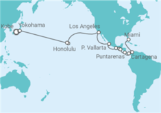 Itinerario del Crucero Vuelta al mundo - Seabourn