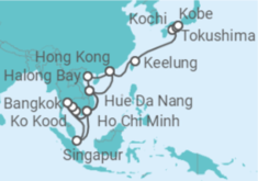 Itinerario del Crucero Desde Hong Kong (China) a Kobe (Japón) - Seabourn