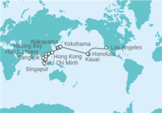 Itinerario del Crucero Vuelta al mundo - Seabourn