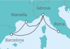 Itinerario del Crucero Italia, Francia, España - MSC Cruceros