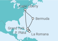 Itinerario del Crucero Bermudas, Bahamas, República Dominicana - Royal Caribbean