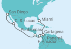 Itinerario del Crucero Canal de Panamá - Silversea