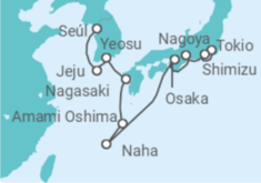 Itinerario del Crucero Osaka, Jeju, Nagoya y monte Fuji - NCL Norwegian Cruise Line