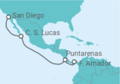 Itinerario del Crucero México y Costa Rica - Silversea