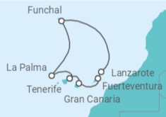 Itinerario del Crucero Islas Canarias Navidad - MSC Cruceros