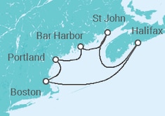 Itinerario del Crucero Estados Unidos (EE.UU.), Canadá - NCL Norwegian Cruise Line