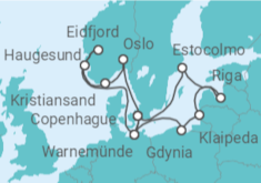 Itinerario del Crucero Capitales Bálticas y Fiordos Noruegos - MSC Cruceros