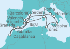 Itinerario del Crucero Túnez, Italia, Marruecos, España - Explora Journeys