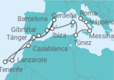 Itinerario del Crucero Marruecos, Islas Canarias y Mediterráneo - Explora Journeys