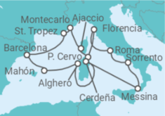 Itinerario del Crucero Francia, Mónaco, Italia, España - Explora Journeys