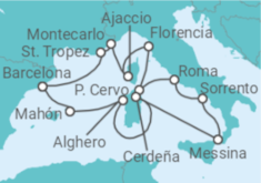 Itinerario del Crucero Francia, Mónaco, Italia, España - Explora Journeys