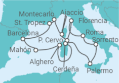 Itinerario del Crucero Francia, Mónaco, Italia, España - Explora Journeys