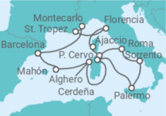 Itinerario del Crucero Mónaco, Francia, Italia, España - Explora Journeys