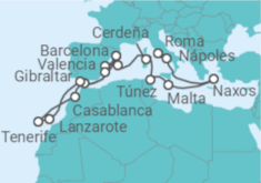 Itinerario del Crucero Mediterráneo e Islas Canarias - Explora Journeys